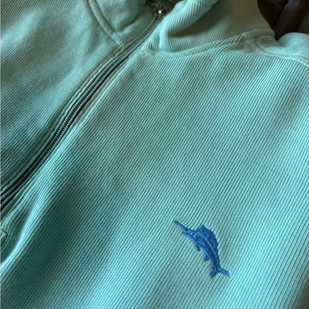 👉🏼Like New👈🏼 Tommy Bahama Relax Half Zip Sweatshirt Pullover Turquoise Size: XXL - Picture 5 of 5
